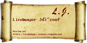 Lindmayer József névjegykártya